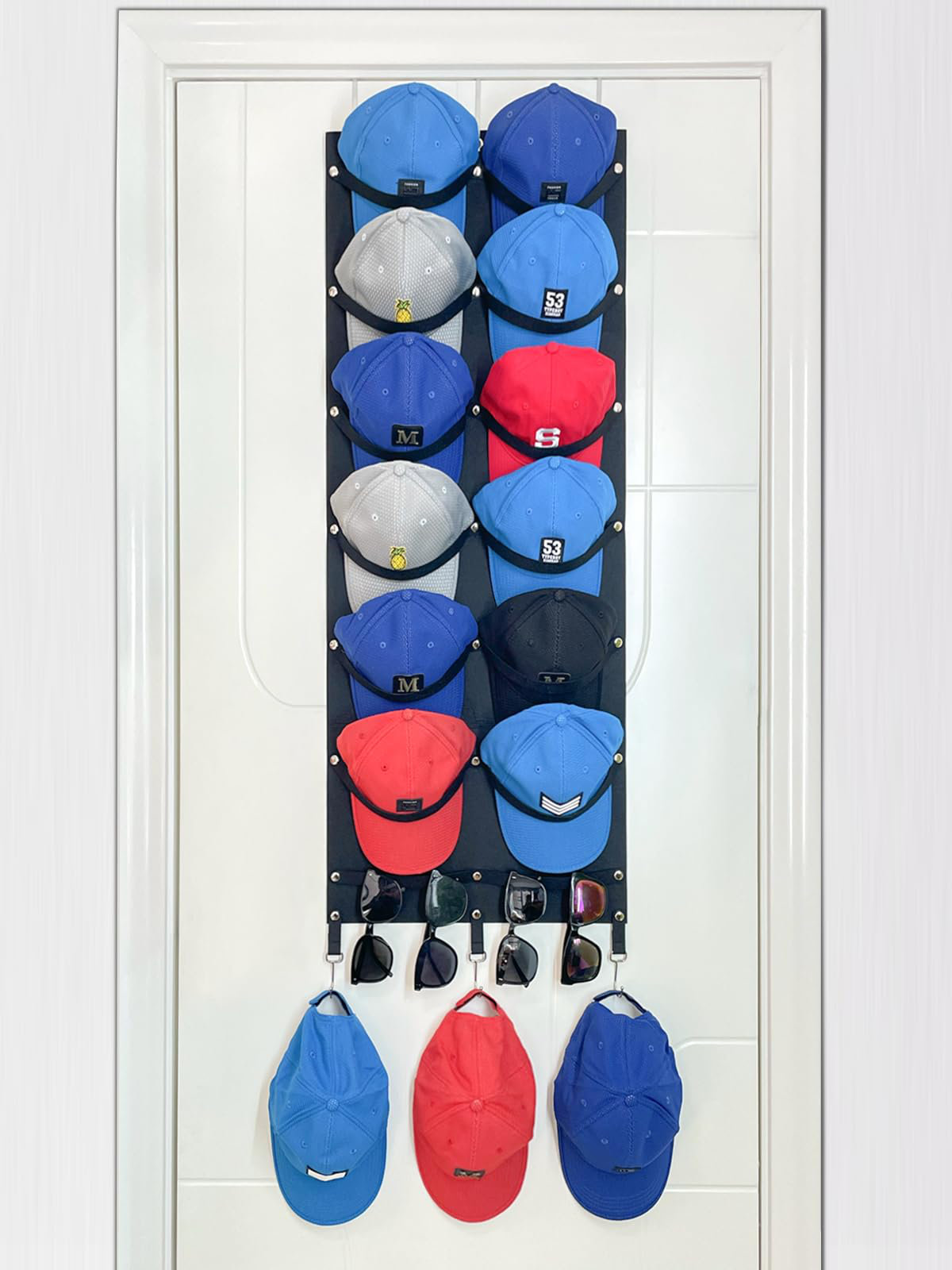 Rebrilliant Hat Organizer Rack For Baseball Caps [Up To 37], Hat Holder ...